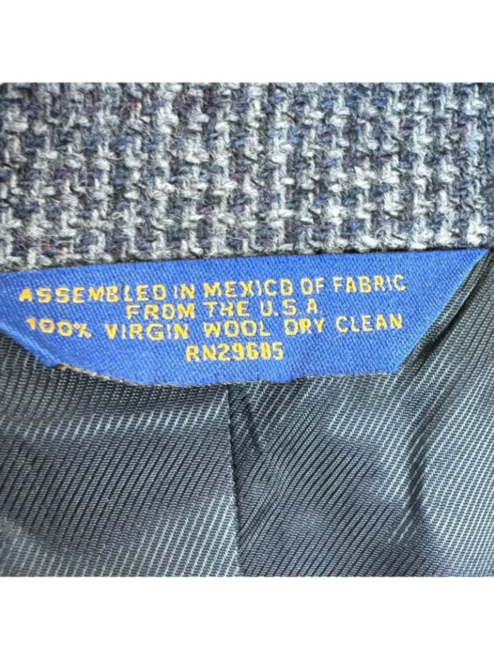 Vintage Pendleton Western Blazer Mens 50R Gray Wool Tweed Elbow Patches